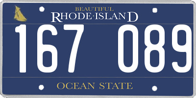 RI license plate 167089