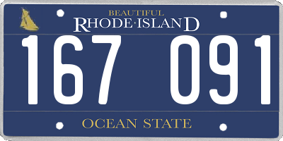 RI license plate 167091