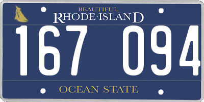 RI license plate 167094