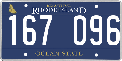 RI license plate 167096