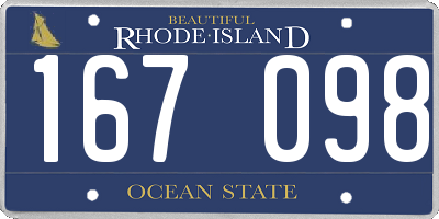 RI license plate 167098