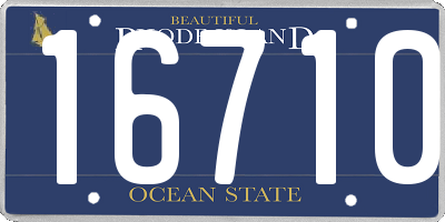 RI license plate 16710