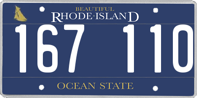 RI license plate 167110