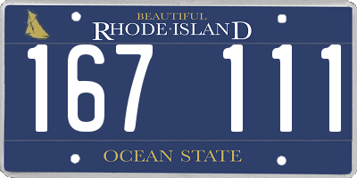 RI license plate 167111