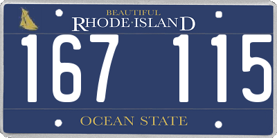RI license plate 167115