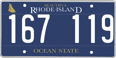 RI license plate 167119