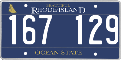 RI license plate 167129