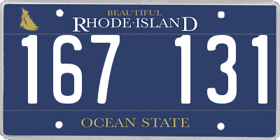 RI license plate 167131