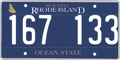 RI license plate 167133