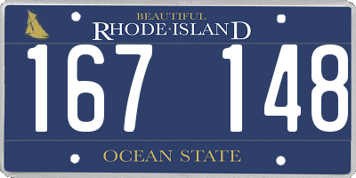 RI license plate 167148