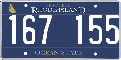 RI license plate 167155