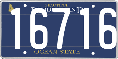 RI license plate 16716