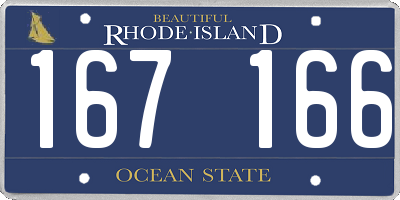 RI license plate 167166