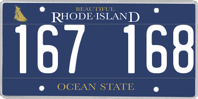 RI license plate 167168