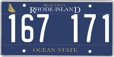 RI license plate 167171