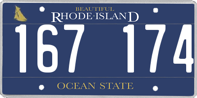 RI license plate 167174