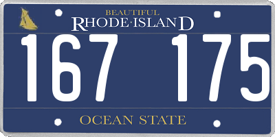 RI license plate 167175