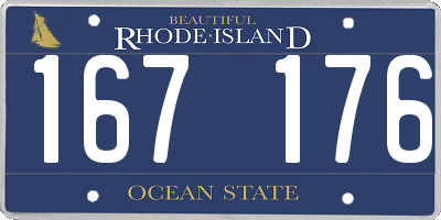 RI license plate 167176