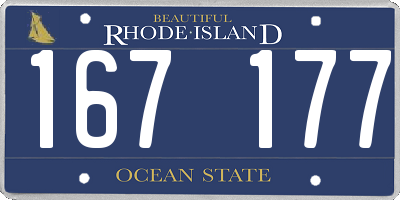 RI license plate 167177
