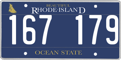 RI license plate 167179
