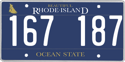 RI license plate 167187