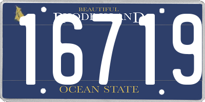RI license plate 16719