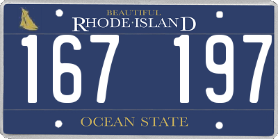 RI license plate 167197