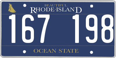 RI license plate 167198