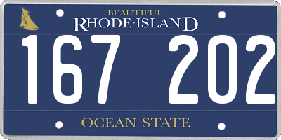RI license plate 167202