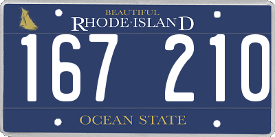 RI license plate 167210