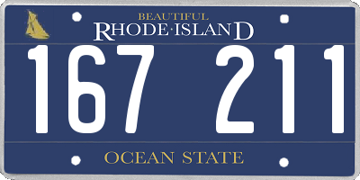 RI license plate 167211