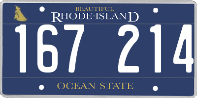 RI license plate 167214