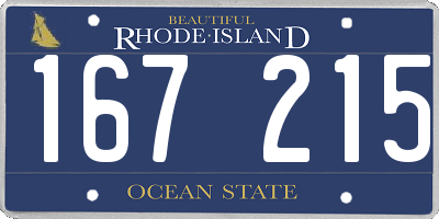 RI license plate 167215
