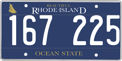 RI license plate 167225