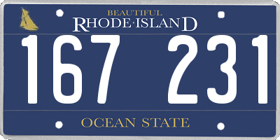 RI license plate 167231