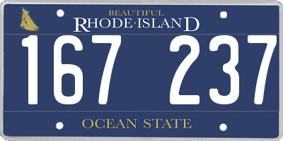 RI license plate 167237