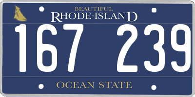 RI license plate 167239