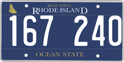 RI license plate 167240