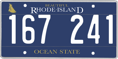 RI license plate 167241