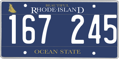 RI license plate 167245