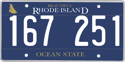 RI license plate 167251