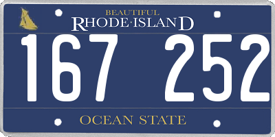 RI license plate 167252