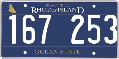 RI license plate 167253