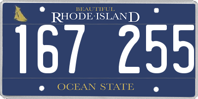 RI license plate 167255