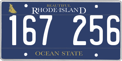 RI license plate 167256