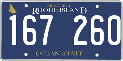 RI license plate 167260