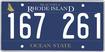 RI license plate 167261