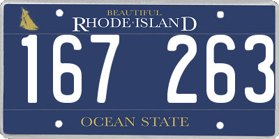 RI license plate 167263