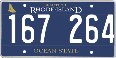 RI license plate 167264
