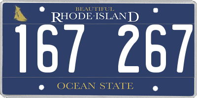 RI license plate 167267